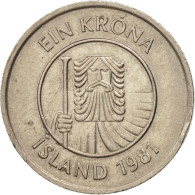 Monnaie, Iceland, Krona, 1981, SUP, Copper-nickel, KM:27 - Islanda