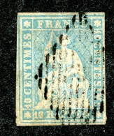 10049  Switzerland 1856-57 Zumstein #23E  (o)  Michel #14 IIBzo - Gebraucht