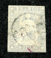 10054  Switzerland 1856 Zumstein #27E  (o)  Michel #18 II Bzn  (9600.-CHF) - Usados