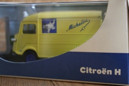 Modèle Réduit Métal + Fiche Technique - CiTROËN H - Eligor - 1/43 - Publicité Pneus Michelin - Eligor