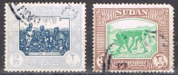 Dos Sellos De SUDAN, Cotton And Nuba  Westlersm Yvert Num 103-104 º - Sudan (1954-...)