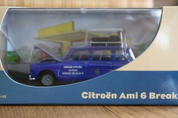 Modèle Réduit Métal + Fiche Technique - CITROËN AMI 6 BREAK - Eligor - 1/43 - Publicité Garage Citroën Evreux - Eligor