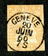 10083  Switzerland 1858-62 Zumstein #25G  (o)  Michel #16 IIBym - Gebraucht