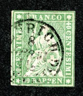 10085  Switzerland 1858-62 Zumstein #26G  (o)  Michel #17 IIBym - Oblitérés