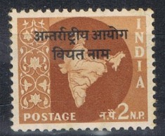 Sello 2 Np Franquicia Militar INDIA, Para Terrotorio De VIETNAM, Num 25 ** - Franquicia Militar