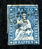 10096  Switzerland 1857 Zumstein #23G  (o)  Michel #14 IIBym - Used Stamps