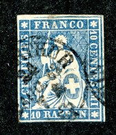 10097  Switzerland 1857 Zumstein #23G  (o)  Michel #14 IIBym - Usati