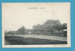 CPA Chemin De Fer La Gare MONTDIDIER 80 - Montdidier