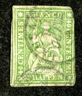 10107  Switzerland 1858 Zumstein #26G (o)  Michel #17 IIBym - Gebraucht