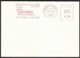 Germany Wiesbaden 15.12.1972. Olympic Games Munich 1972 / Health Insurance / Machine Stamp - Verano 1972: Munich