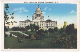 State Capitol And Grounds, Providence, RI, Unused Postcard [17021] - Providence