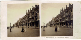 Vue Stéréoscopique  Blankenberghela Digue Prise De La Jetée Scenes De Rue Personnages Steglitz Berlin 1906 - Stereo-Photographie