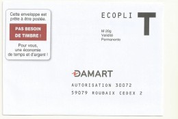 ENVELOPPE T ECOPLI DAMART - Cartes/Enveloppes Réponse T