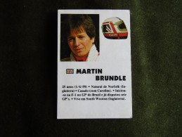 Calendrier De Poche - Pocket Calendar - Martin Brundle - 1985 - Automobile - F1