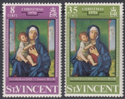 St. Vincent 1970 Christmas: Virgin Mary With Child. The Adoration Of The Shepherds. Mi 287-290 MNH - St.Vincent (...-1979)