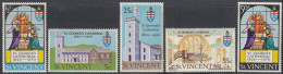 St. Vincent 1970 150th Anniversary Of St. George's Cathedral, Kingstown. Mi 282-286 MNH - St.Vincent (...-1979)