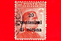 ITALIA - Usato - 1919 - Occupazioni - Emissioni Generali - Sovrastampati In Centesimi Di Corona - Effigie Di Vittorio Em - Other & Unclassified