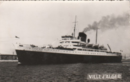 THEME  TRANSPORTS   BATEAU X    CPSM   VILLE D'ALGER - Passagiersschepen