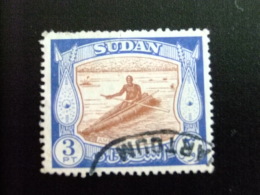 51 SOUDAN CONDOMINIO SUDAN 1951 CANOË AMBATCH YVERT 104 FU / SG 131 FU - Sudan (...-1951)