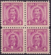 1956-203 CUBA. REPUBLICA. 1956. Ed.642. MIGUEL ALDAMA. INDEPENDENCE WAR. MNH. BLOCK 4 . - Unused Stamps