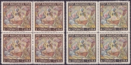 1957-215 CUBA. REPUBLICA. 1957. Ed.733-34. NAVIDADES CHRISTMAS. NACIMIENTO DE JESUS. NO GUM. BLOCK 4. - Ongebruikt