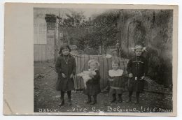 65 - Hautes Pyrénées /  Carte Photo  OSSUN :  Enfants De Réfugiés Belges. " Ossun - Vive La Belgique ! 1915 - 7 Mars " - Ossun