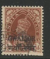 India GWALIOR Princely State,Gwalior  Ovpt.in English & Hindi KG VI 1/2 Anna, Used, As Per Scan - Gwalior