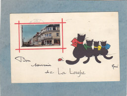 CPA - Bon Souvenir De LA LOUPE - Carte Illustrée Pa "René" - Photo Magasin De Jouets  En Encart - La Loupe