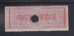 India  QV  1A  Special Adhesive  Overprinted  COURT FEE # 90257 Inde Indien India  Fiscaux  Revenue - Other & Unclassified