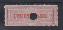 India  QV  1A  Special Adhesive  Overprinted  COURT FEE # 90258 Inde Indien India  Fiscaux  Revenue - Other & Unclassified