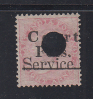 India  QV  8A  SERVICE  Postage & Rvenue  Overprinted  COURT FEE # 90246 Inde Indien India  Fiscaux  Revenue - Other & Unclassified