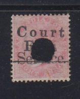 India  QV  8A  SERVICE  Postage & Rvenue  Overprinted  COURT FEE # 90247 Inde Indien India  Fiscaux  Revenue - Other & Unclassified