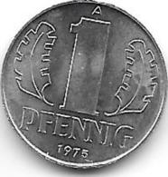 DDR1 Pfennig 1975     Km  8.1  Unc - 1 Pfennig