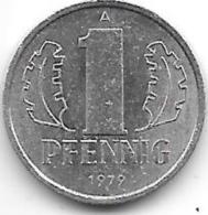 DDR1 Pfennig 1979     Km  8.2  Unc - 1 Pfennig