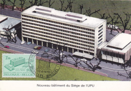 Carte-Maximum BELGIQUE  N° Yvert 1529 (UPU) Obl Sp Ill 1er Jour 1970 - 1961-1970