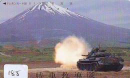 Télécarte JAPON * WAR TANK (188) MILITAIRY LEGER ARMEE PANZER Char De Guerre * KRIEG * JAPAN Phonecard Army - Army