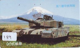 Télécarte JAPON * WAR TANK (189) MILITAIRY LEGER ARMEE PANZER Char De Guerre * KRIEG * JAPAN Phonecard Army - Armée