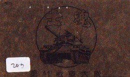 Télécarte JAPON * WAR TANK (203) MILITAIRY LEGER ARMEE PANZER Char De Guerre * KRIEG * JAPAN Phonecard Army - Armée