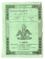 Cahier à écriture.1re Classe.Pensionnat Dirigé Par.A AMIENS ,chez CARON Et LAMBERT,imprimeurs-libraires. 1853. - Material Und Zubehör