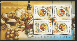 2005, UNGARN, 5026/27 BLOCK 298, Europa: Gastronomie, MNH ** - 2005