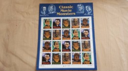 2scans 1997 USA Mi.Nr. 2893-2897 Kleinbogen Classic Movie Monsters Monster Cinema Film ** New MNH - Hojas Completas