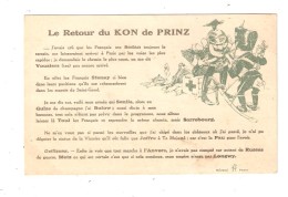 CPA Militaria Guerre  1914 1918  RETOUR Kon De Prinz Illust. Kronprinz Guillaume  Jeux De Mots Avec Villes Françaises - Humor