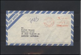 ARGENTINA Postal History EMA Bedarfsbrief Air Mail AR 018 Meter Mark Franking Machine - Lettres & Documents