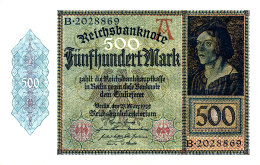 ALLEMAGNE  500 MARK 1922. - 500 Mark