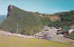 Canada Peak O'Dawn Mountain And #6 Highway From Lookout At Belvedere Quebec - Percé