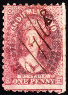 Tasmania 1864 1p Victoria Perf 10 Used. Scott 23. - Oblitérés