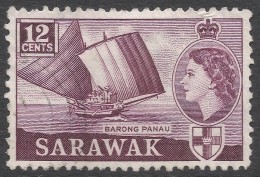 Sarawak. 1955-59 QEII. 12c Used. Mult Script CA W/M SG 194 - Sarawak (...-1963)