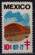 Pyramid Teotihuacan - 1971 1972 MEXICO - Tuberculosis Charity Stamp - MNH - Cinderella Label Vignette - Indianen