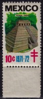 Pyramid Palenque, Chiapas - 1971 1972 MEXICO - Tuberculosis Charity Stamp - MNH - Cinderella Label Vignette - Indianen