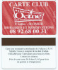 Cinécarte Carte Club Ociné St Omer Rouge - Cinécartes